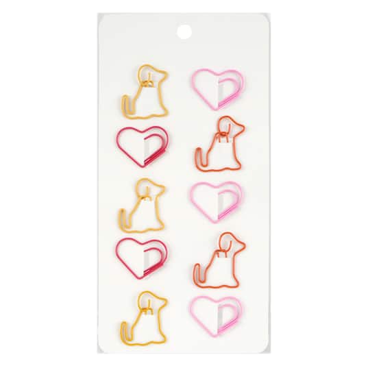Dog &#x26; Heart Paper Clips by Celebrate It&#x2122;